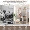 Clothes Rack Free Standing Storage Tower with Metal Frame Suitable for Various Place